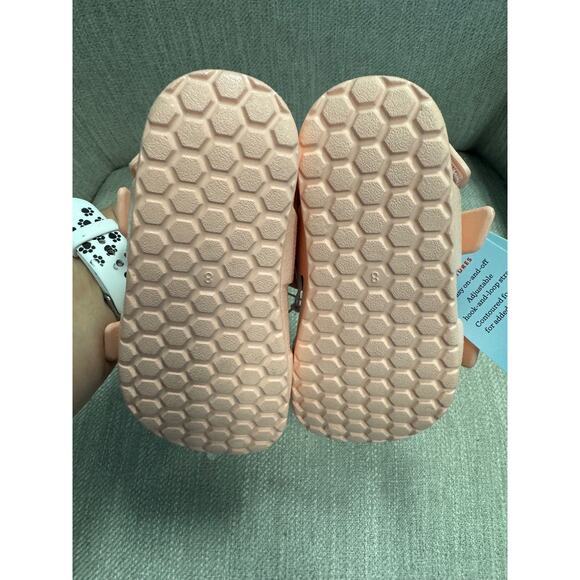 NWT Toddler Girls Cat & Jack Blush Pink Ade Foodbed Sandals - Size 8 - Picture 4 of 4